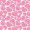 Y2k seamless pattern with hearts. Retro abstract groovy background. Pink funky vector wallpaper for Valentine day. Girly