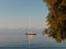 Yacht Anchored in Calm Sea, Greece