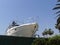 Yacht being restored in a dock of Ancon, north of Lima