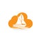 Yacht cloud shape logo design.