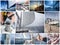 Yacht collage.Sailboat.Yachting concept