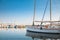 Yacht and fishing boats in Cannes, France