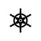 Yacht handwheel icon simple flat style illustration