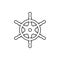 Yacht handwheel icon simple flat style illustration