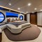 A yacht-inspired home with a nautical theme, a ship wheel, and porthole windows1, Generative AI