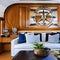 A yacht-inspired home with a nautical theme, a ship wheel, and porthole windows2, Generative AI