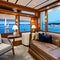 A yacht-inspired home with a nautical theme, a ship wheel, and porthole windows3, Generative AI