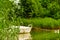 Yacht on lake in Tuchola Forests, Poland