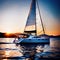 Yacht, luxury ocean recreational activity sailing on water