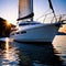 Yacht, luxury ocean recreational activity sailing on water
