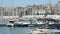 yacht marina inside city, athens, greece, 4k