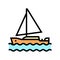 yacht mens leisure color icon vector illustration