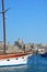 Yacht moored in Sliema harbour.