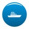 Yacht ocean icon blue vector