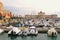 Yacht port and ancient fortress. Civitavecchia, Italy