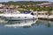 Yacht on the quay at the port