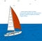 Yacht race poster design with sail boat sketch