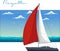 Yacht regatta. Vector illustration