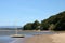 Yacht, River Kent estuary, Arnside, Cumbria