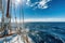 Yacht sail boat in Atlantic ocean