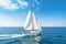 Yacht sail boat in Atlantic ocean