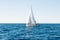 Yacht, sail, sea and ocean