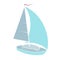 Yacht with sail vector