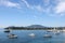 Yacht and sailboats Garitsa bay Corfu island