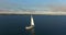 Yacht sailing near the Galesnjak Island, Croatia
