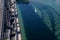 A yacht sails under the Sydney Harbour Bridge