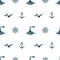 Yacht seamless pattern