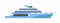 Yacht or ship cruise liner or speedboat vector flat isolated icon