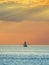 Yacht travelling across Port Philip Bay