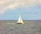 A yacht under sail in the bequia channel