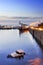 Yacht wreck on Getxo pier. Basque Country