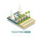 Yachting Isometric Colored Concept