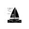 Yachting line icon. Isolated vector element.