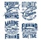 Yachting and marine fishing club t-shirt prints