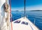 Yachting in the Mediterranean sea, Greece coastline