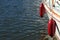 Yachting. parts of yacht maritime red fenders