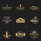 Yachting and sailing vintage logo template