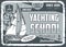 Yachting school monochrome vintage flyer