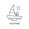 Yachting vector line icon, linear concept, outline sign, symbol