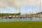 Yachts anchored in the marina, Gulf Harbour, Auckland, New Zealand