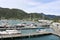 Yachts and boats docked Picton harbour New Zealand