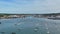 Yachts and Boats Moored in the Estuary at Cowes on the Isle of Wight UK