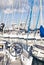 Yachts and boats in old port in Palermo