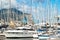 Yachts and boats in old port in Palermo