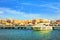 Yachts, boats pier in port resort Torrevieja Spain