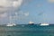 Yachts and a cruise ship at admiralty bay, bequia